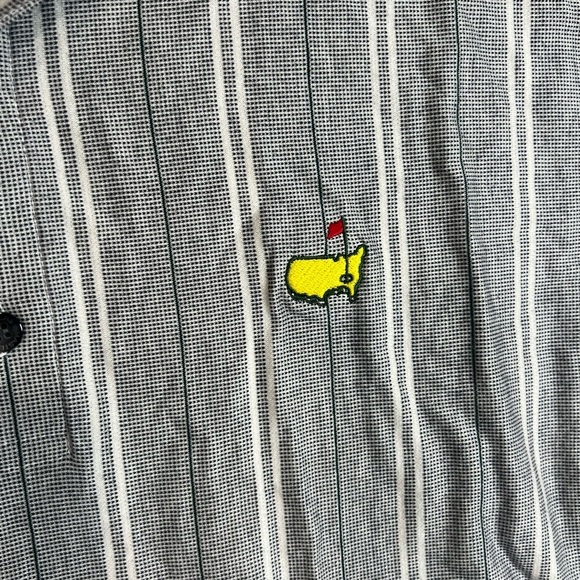 Original Vintage Augusta National Golf Shop Masters Striped Gray Polo Shirt Golf - Picture 4 of 7